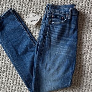 MOTHER High Rise Blue Jeans